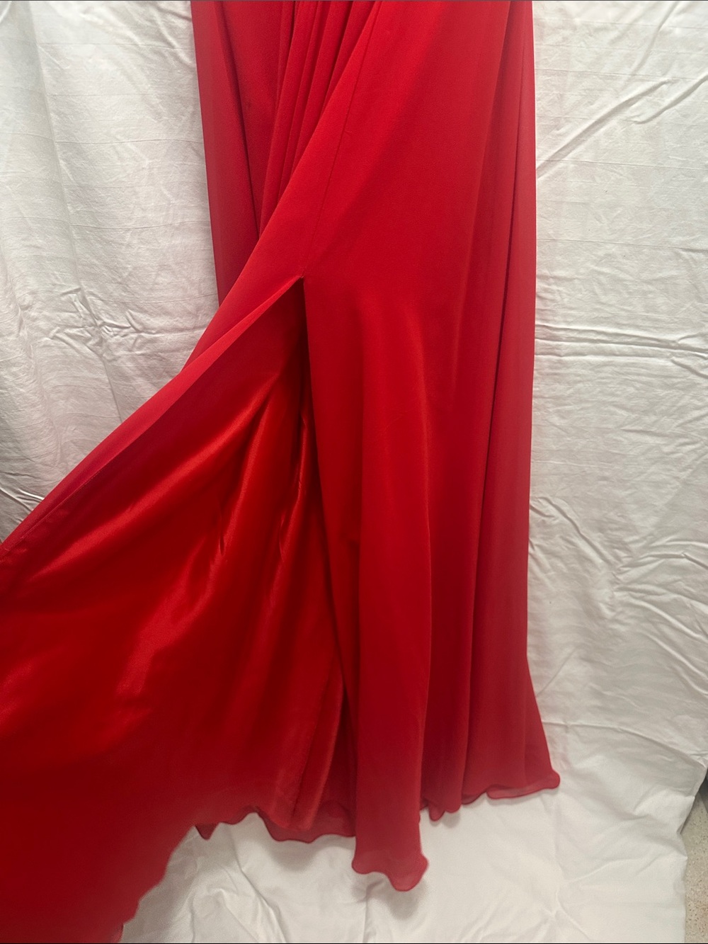 Faviana Red Spaghetti-Strap Maxi Dress - Picture 2 of 10